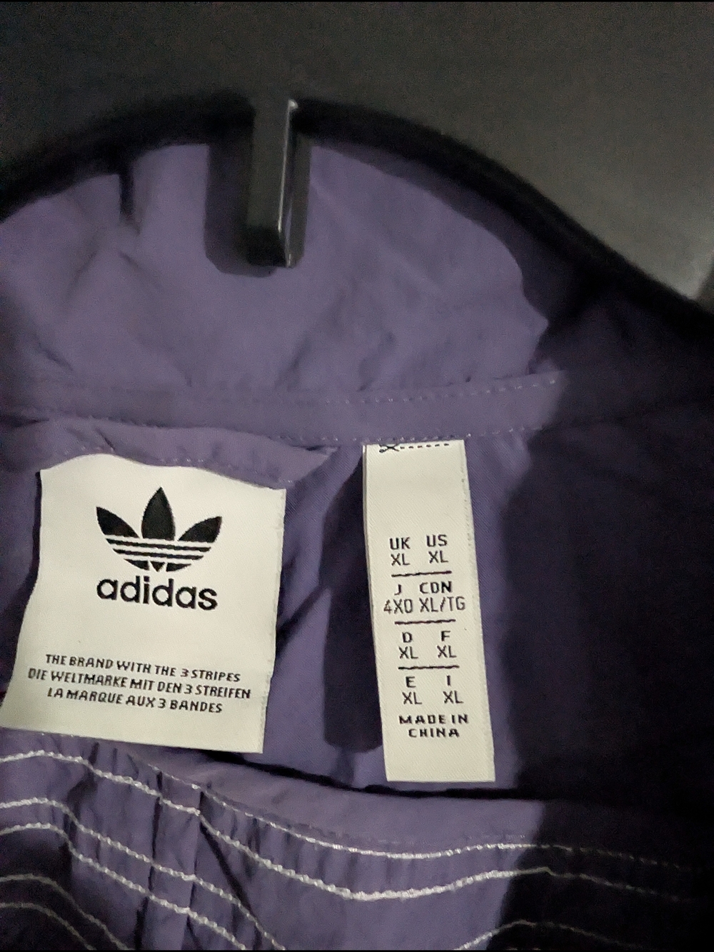 Adidas Women's Purple Colorblock Windbreaker Jacket - Picture 4 of 4